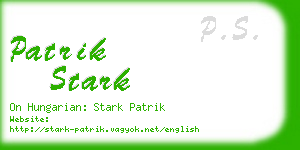 patrik stark business card